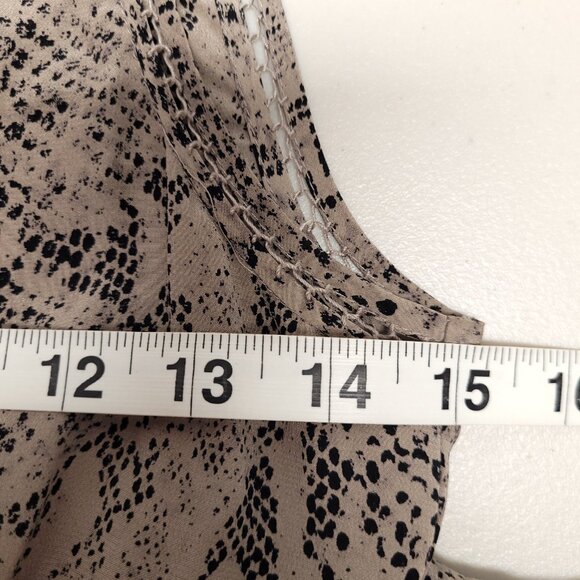 Rebecca Taylor Python Snake Skin Print Silk Wrap Ruffle Dress - Picture 3 of 9